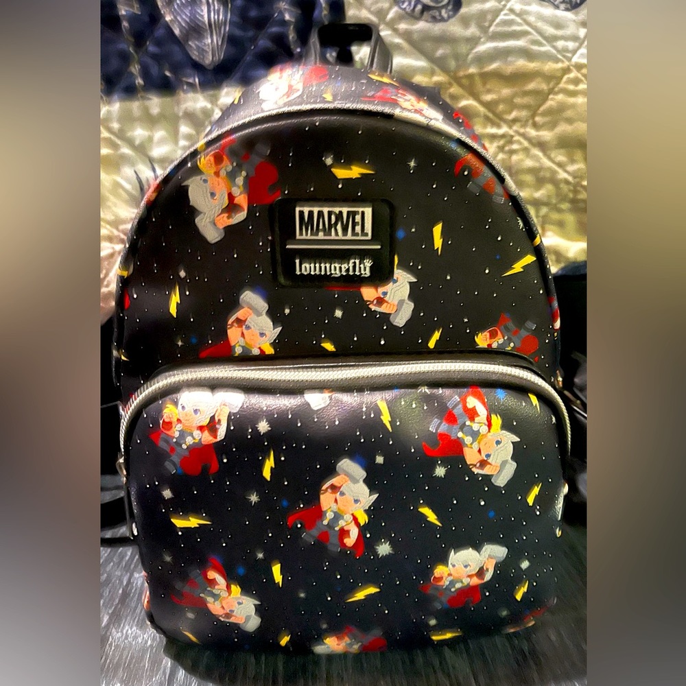 Loungefly Marvel Thor Chibi Mini Backpack Character Galaxy Bag Avengers